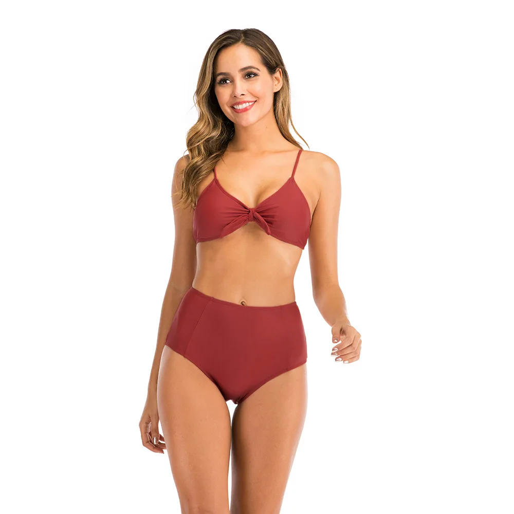 2021 Summer Woman Swimsuit Sexy two Pieces Bikini Set Beachwear Solid Sexy 2 Pieces High waist Women bikini swim suit
2021 Summer Woman Swimsuit Sexy two Pieces Bikini Set Beachwear Solid Sexy 2 Pieces High waist Women bikini swim suit