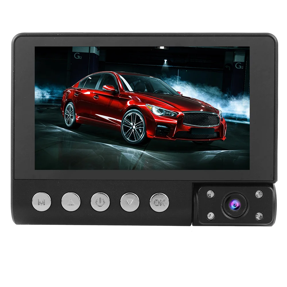 4-inch high-definition IPS screen driving recorder with three lens night vision front and rear rotating lens dash camera
4-inch high-definition IPS screen driving recorder with three lens night vision front and rear rotating lens dash camera