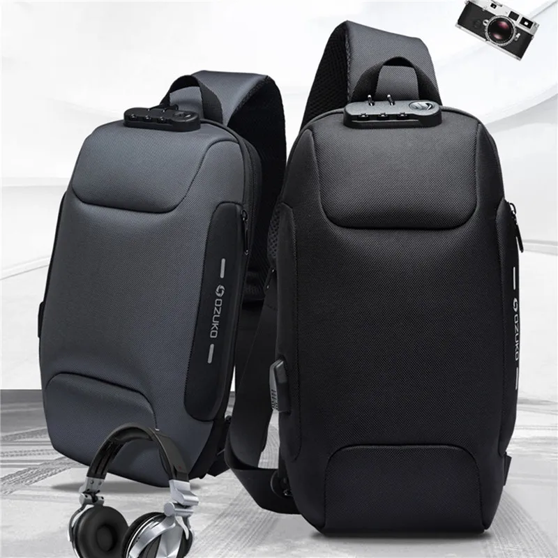 Men's Waterproof USB Oxford Crossbody Bag Anti-theft Shoulder Sling Bag Multifunction Short Travel Messenger Chest Pack For Male
Men's Waterproof USB Oxford Crossbody Bag Anti-theft Shoulder Sling Bag Multifunction Short Travel Messenger Chest Pack For Male