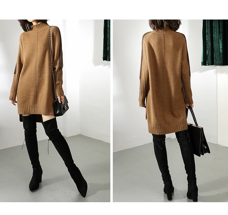 Women Autumn Winter Sweater Knitted Dresses Women Fashion Turtleneck Long Sweater Dress Ladies Warm Split Sweater Dress
Women Autumn Winter Sweater Knitted Dresses Women Fashion Turtleneck Long Sweater Dress Ladies Warm Split Sweater Dress