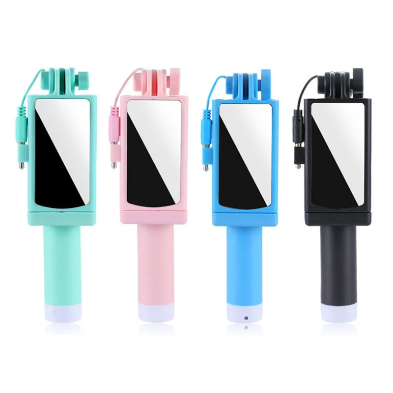 Audio Cable Wired Selfie Stick with Mirror Extendable Monopod Self Stick for IPhone 7 6 Plus 5 5s 4s IOS Samsung Android
Audio Cable Wired Selfie Stick with Mirror Extendable Monopod Self Stick for IPhone 7 6 Plus 5 5s 4s IOS Samsung Android
