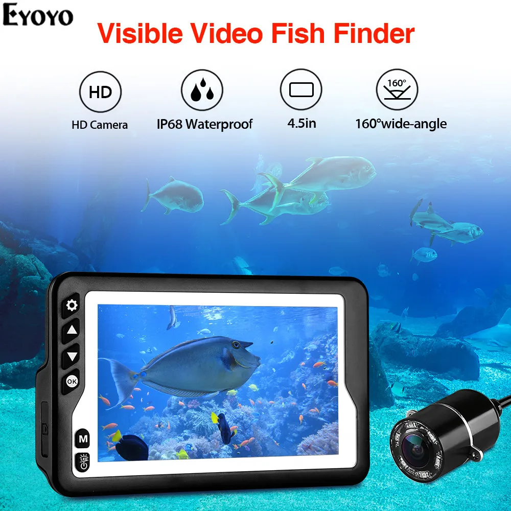 Eyoyo H450 оригинальный 4 5 дюймов 25 м визуальный рыболокатор подводная камера для