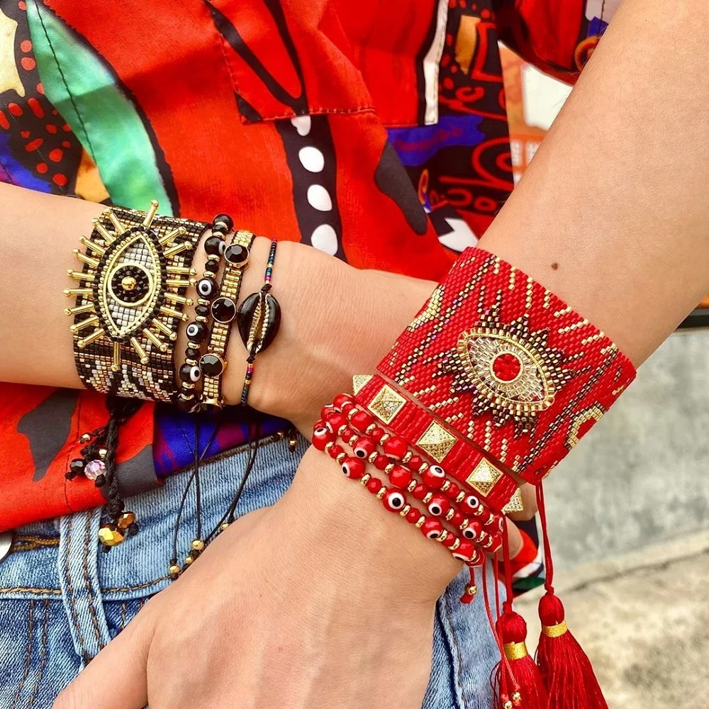 Go2boho Evil Eye Bracelet For Women Jewelry 2021 Miyuki Handmade Woven Turkish Eye Pulsera Friends Gift Greek Eye Bracelets Set
Go2boho Evil Eye Bracelet For Women Jewelry 2021 Miyuki Handmade Woven Turkish Eye Pulsera Friends Gift Greek Eye Bracelets Set
