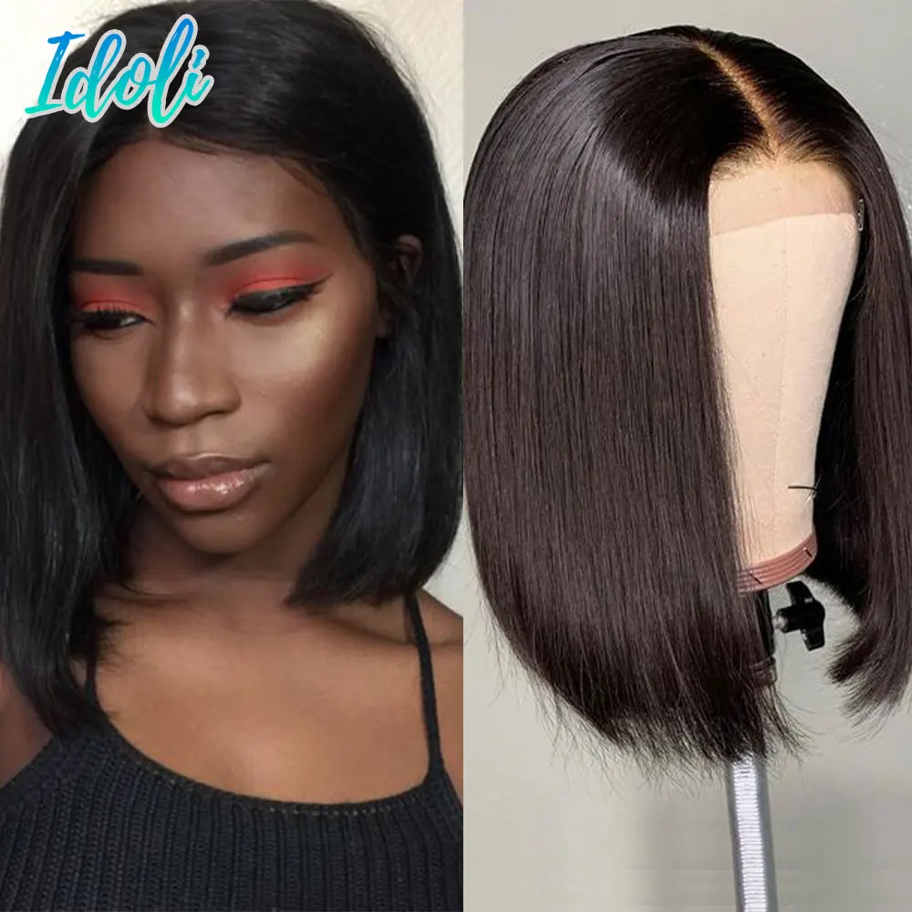 Straight Short Bob Human Hair Wig With Baby Hair Natural Black Brazilian Remy Lace Front Wigs 13x4 Pre Plucked Lace Closure Wig
Straight Short Bob Human Hair Wig With Baby Hair Natural Black Brazilian Remy Lace Front Wigs 13x4 Pre Plucked Lace Closure Wig