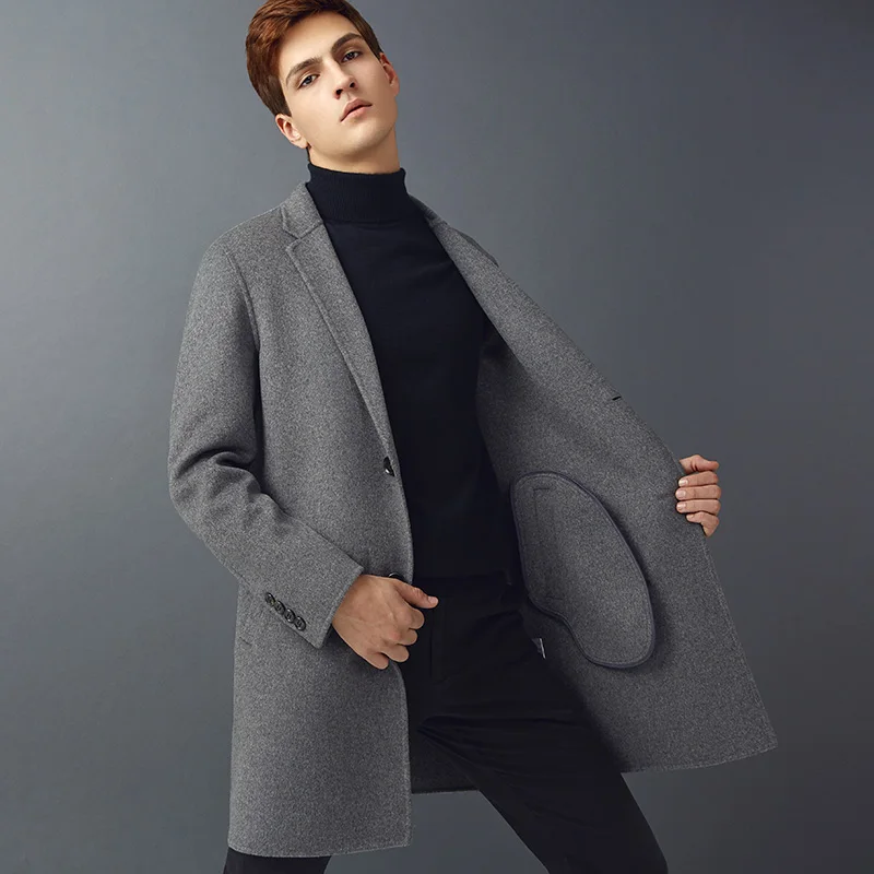 Men's double wool warm mid-length jacket men's winter French business jacket wool coat
Men's double wool warm mid-length jacket men's winter French business jacket wool coat