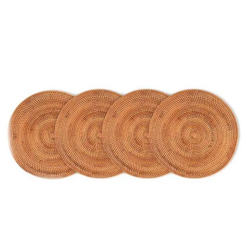 4 Pack Handmade Round Natural Rattan Placemat Farmhouse Round Wicker Placemats for Dinner Table,Wedding,Party,BBQ's,Etc
4 Pack Handmade Round Natural Rattan Placemat Farmhouse Round Wicker Placemats for Dinner Table,Wedding,Party,BBQ's,Etc