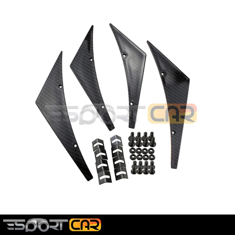 Esportcar 4pcs/Set Universal Car Front Bumper Lip Splitter Diffuser Fins Body Valence Chin Wing Widebody Tunning Canard Spoiler
Esportcar 4pcs/Set Universal Car Front Bumper Lip Splitter Diffuser Fins Body Valence Chin Wing Widebody Tunning Canard Spoiler