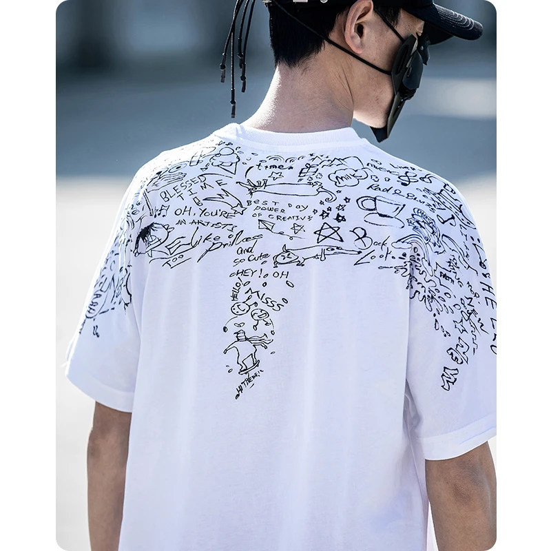 Men's clothes Harajuku summer Crew neck short sleeve T-shirt loose comfortable hiphop graffiti streetwear printing Tee tops
Men's clothes Harajuku summer Crew neck short sleeve T-shirt loose comfortable hiphop graffiti streetwear printing Tee tops