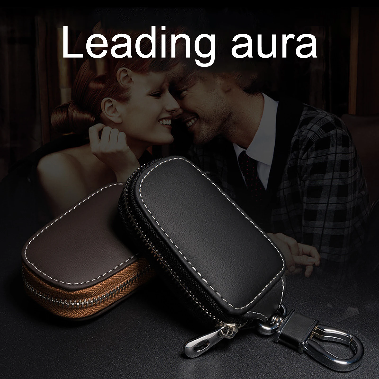 1pc Universal Faux Leather Keychain Car Key Fob Zipper Protection Case Cover Bag Blocking Bag with Key Chain Ring
1pc Universal Faux Leather Keychain Car Key Fob Zipper Protection Case Cover Bag Blocking Bag with Key Chain Ring