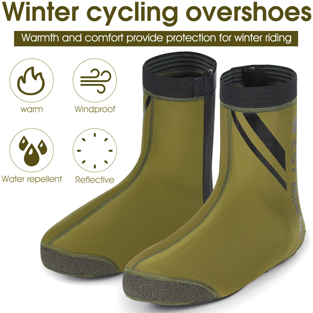 Waterproof Cycling Shoe Cover Thermal Lining Warmer Reflective Bicycle Overshoes Protector MTB Road Bike Riding Boot Cover
Waterproof Cycling Shoe Cover Thermal Lining Warmer Reflective Bicycle Overshoes Protector MTB Road Bike Riding Boot Cover