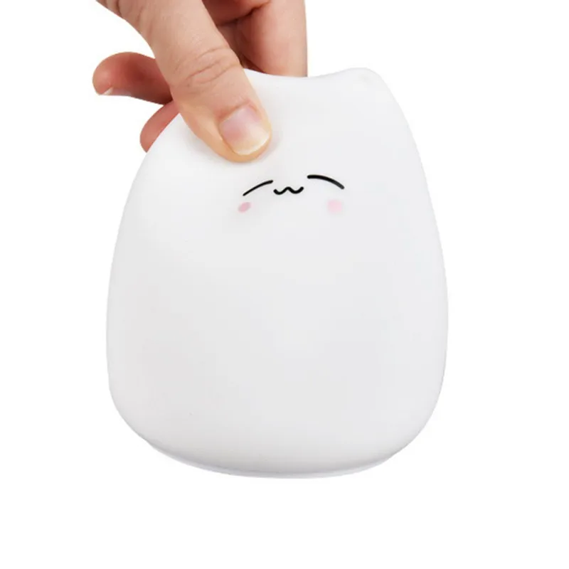 LED Night Light, Battery Powered Silicone Cute Cat Carton Nursery Lights With Warm White And 7-Color Breathing Modes For Kids
LED Night Light, Battery Powered Silicone Cute Cat Carton Nursery Lights With Warm White And 7-Color Breathing Modes For Kids