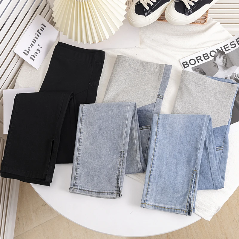 1870# Spring Summer Korean Fashion Denim Maternity Jeans Side Splits Belly Pants Clothes for Pregnant Women Chic Ins Pregnancy
1870# Spring Summer Korean Fashion Denim Maternity Jeans Side Splits Belly Pants Clothes for Pregnant Women Chic Ins Pregnancy