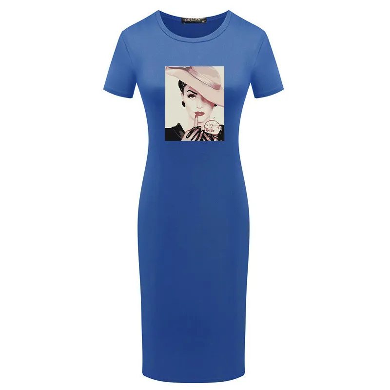Vintage Women Bodycon Dress Summer O Neck Retro Girl Print Mini Casual Fitted Stretchy Short Sleeve Party Pencil Dresses Robes
Vintage Women Bodycon Dress Summer O Neck Retro Girl Print Mini Casual Fitted Stretchy Short Sleeve Party Pencil Dresses Robes