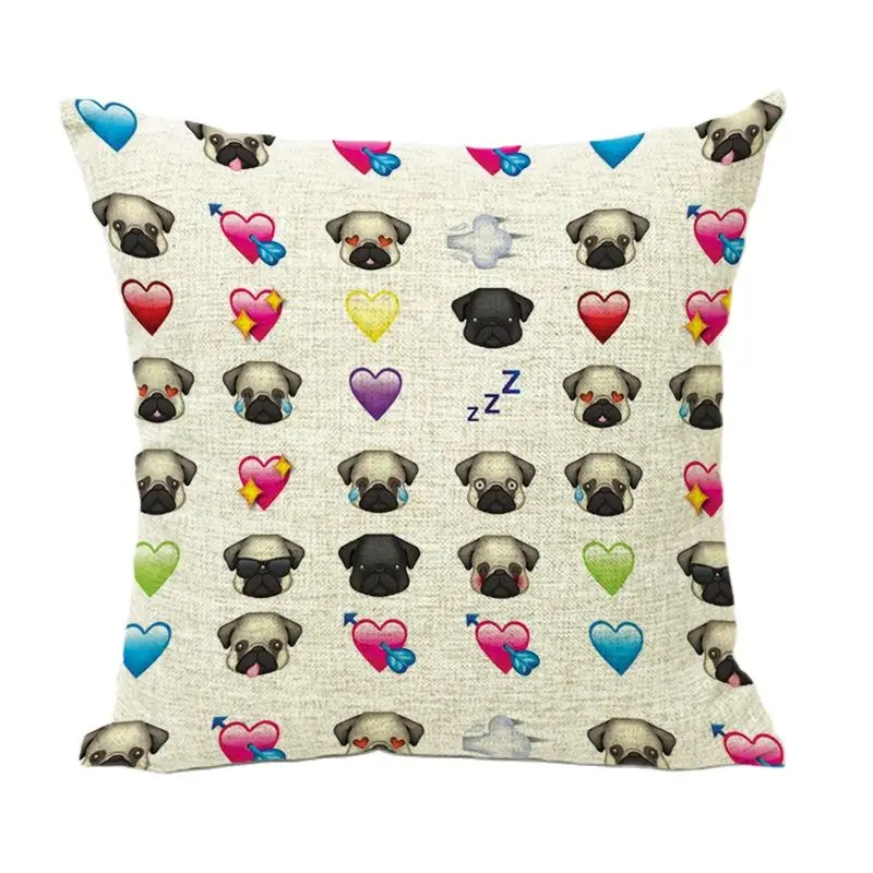 Lovely French Bulldog Ocean Series Cat Donuts Food British London Flag Cushion Cover Rustic Bow And Arrow Set Home Car Seat Deco | Дом и сад