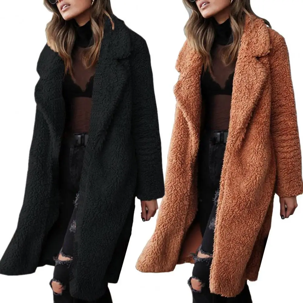 Women Oversize Coat Solid Color Single-breasted Autumn Winter Thick Buttons Overcoat for Office
Women Oversize Coat Solid Color Single-breasted Autumn Winter Thick Buttons Overcoat for Office