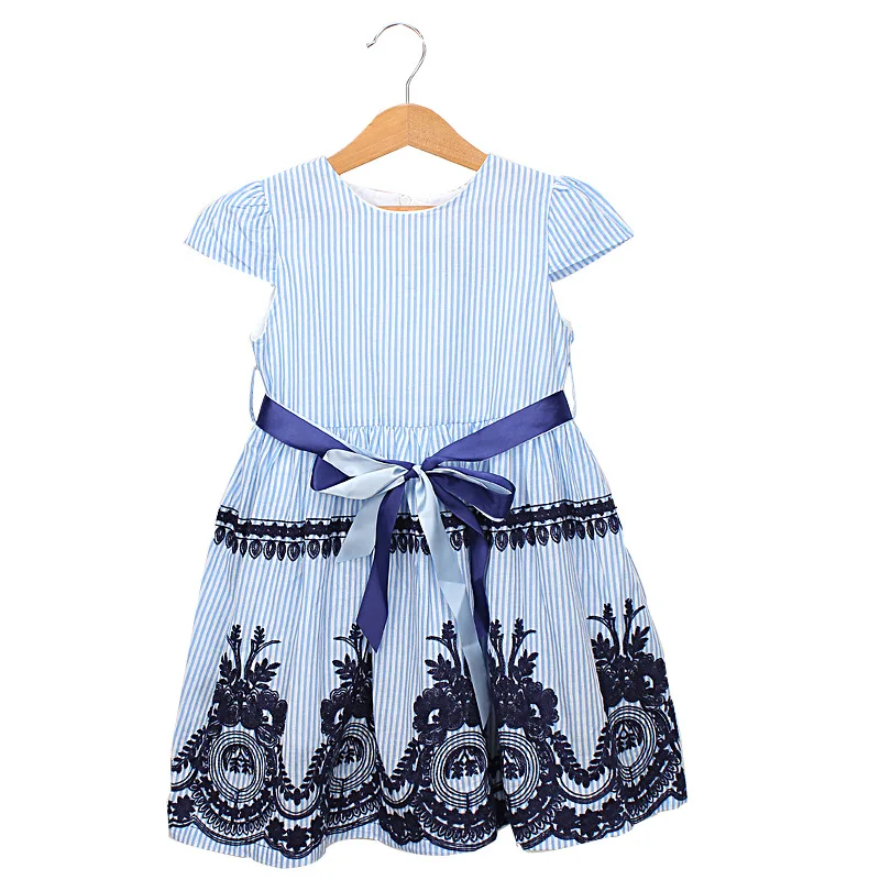 Baby Girls Dress Kids Blue Stripe Party Princess Wedding Short Sleeve Cotton Dress Girl's Clothes
Baby Girls Dress Kids Blue Stripe Party Princess Wedding Short Sleeve Cotton Dress Girl's Clothes