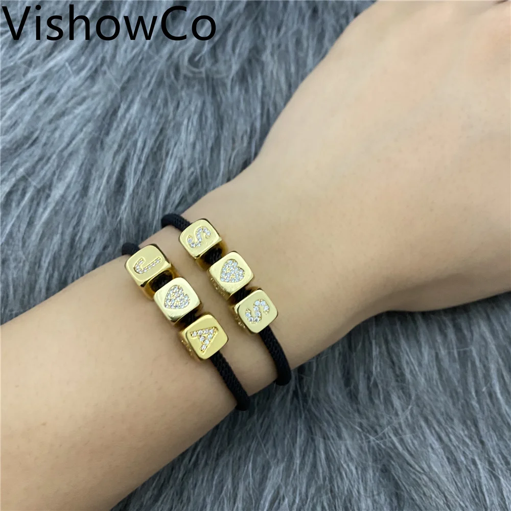 VishowCo Custom Name Bracelet Personalized Stainless Steel Gold Inlaid Zircon Letter Bracelet Jewelry Gift For Women
VishowCo Custom Name Bracelet Personalized Stainless Steel Gold Inlaid Zircon Letter Bracelet Jewelry Gift For Women
