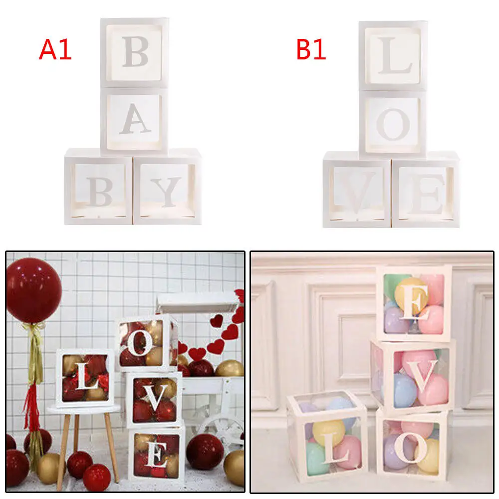 4pcs Birthday Surprise Box Marriage Arrangement Props Transparent Balloon Party Decoration Gift Storage Box
4pcs Birthday Surprise Box Marriage Arrangement Props Transparent Balloon Party Decoration Gift Storage Box