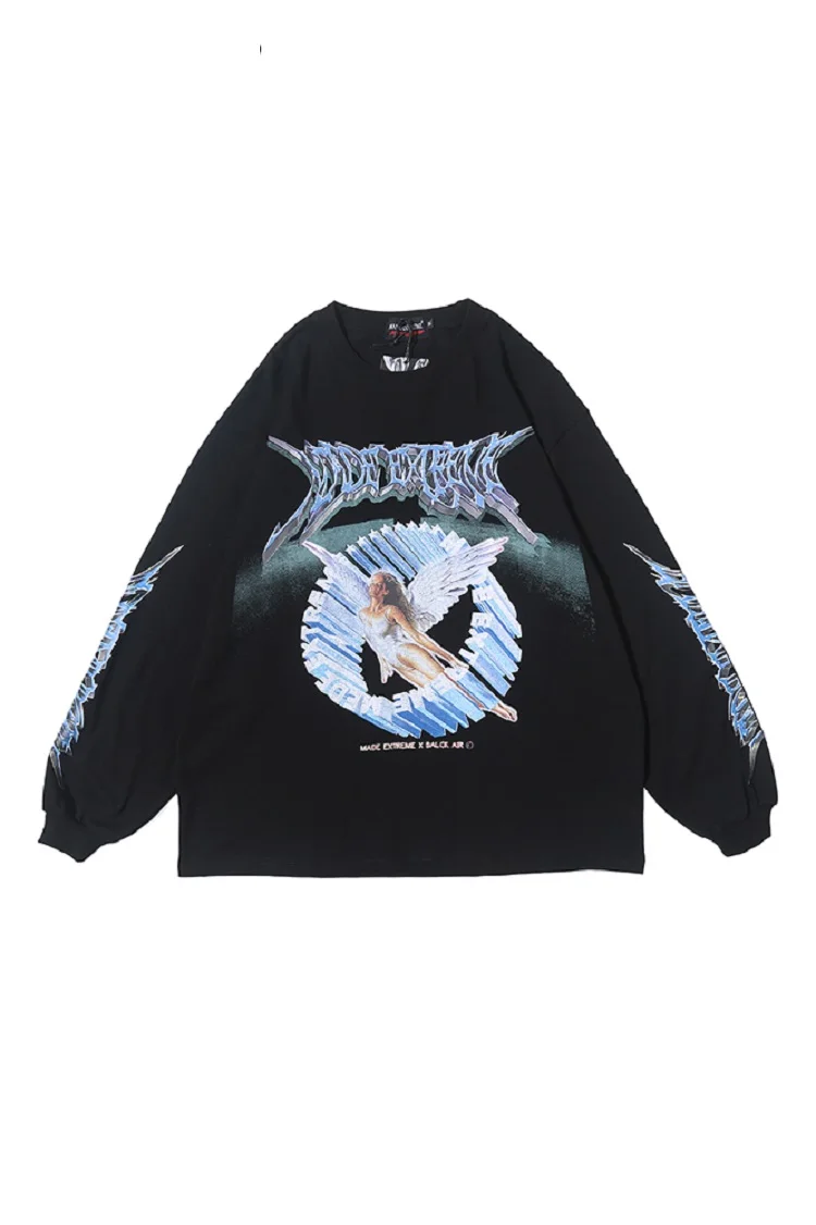 Streetwear Retro Hip-hop Printed Long-sleeved Sweatshirts Men's Trendy Brand Loose Lazy Couple Casual Sweatshirts Men Clothing
Streetwear Retro Hip-hop Printed Long-sleeved Sweatshirts Men's Trendy Brand Loose Lazy Couple Casual Sweatshirts Men Clothing