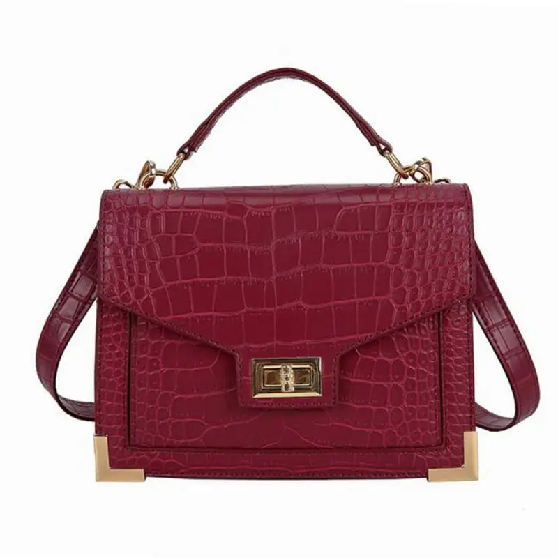 PU Fashion Women Bags 2021 Leisure Crossbody Bag Crocodile Pattern Handbag Shoulder Messenger Chain Lock Small Square Bag Wholes
PU Fashion Women Bags 2021 Leisure Crossbody Bag Crocodile Pattern Handbag Shoulder Messenger Chain Lock Small Square Bag Wholes