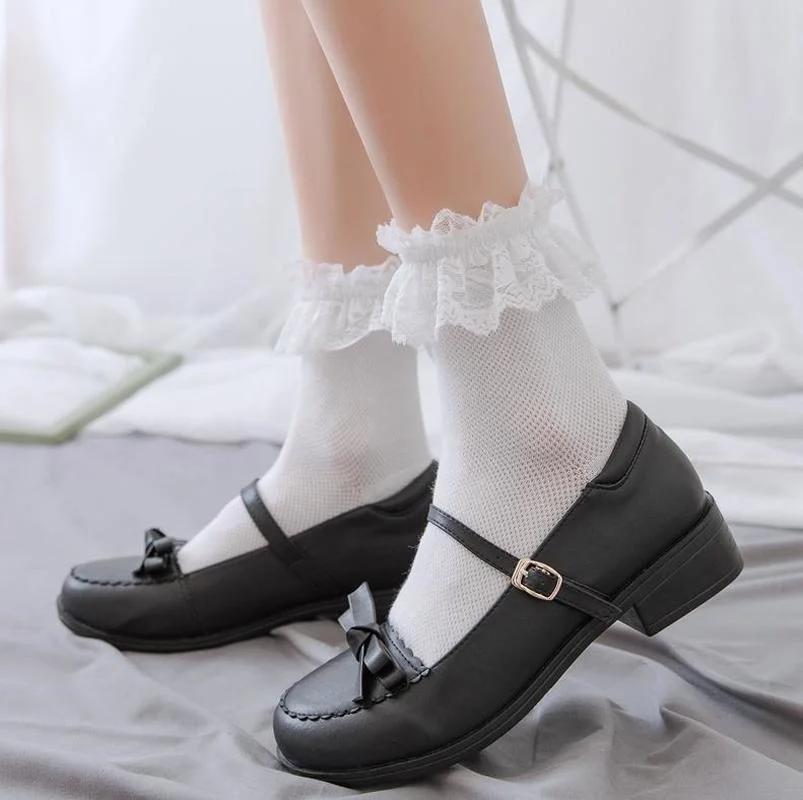 Summer Lolita Socks Women Japanese Maiden Lovely Cotton Short Socks Harajuku Frilly Ruffle Princess Socks
Summer Lolita Socks Women Japanese Maiden Lovely Cotton Short Socks Harajuku Frilly Ruffle Princess Socks