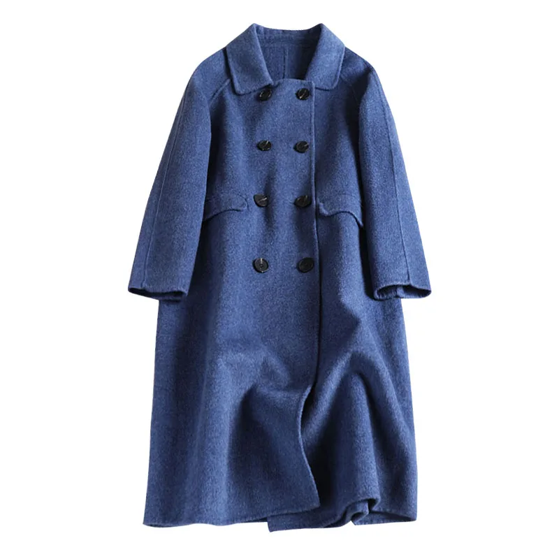 Spring 2019 New Double-sided Cashmere Overcoat Albaca Loose Wool Overcoat 
Spring 2019 New Double-sided Cashmere Overcoat Albaca Loose Wool Overcoat