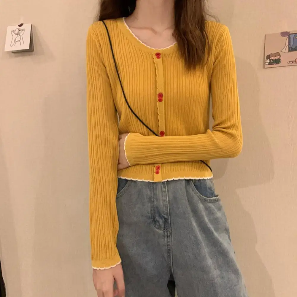 tops Women Blouses Autumn Long Sleeve V Neck Single-breasted Blouse Ribbed Slim Knitwear ropa de mujer 2021
tops Women Blouses Autumn Long Sleeve V Neck Single-breasted Blouse Ribbed Slim Knitwear ropa de mujer 2021
