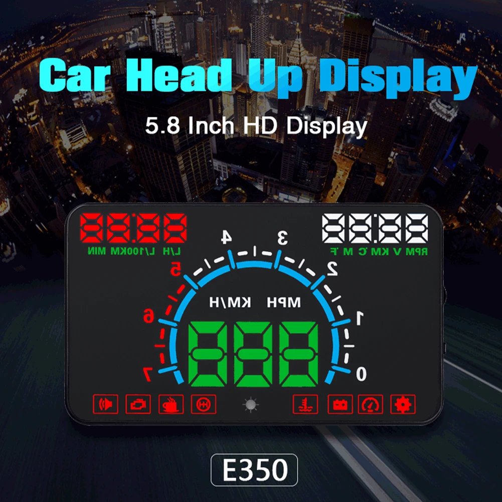 HUD Car Head-up Display Windshield 5.8" Color Projector OBD2 Fault Code Diagnostic Overspeed Warning System Universal Auto
HUD Car Head-up Display Windshield 5.8" Color Projector OBD2 Fault Code Diagnostic Overspeed Warning System Universal Auto
