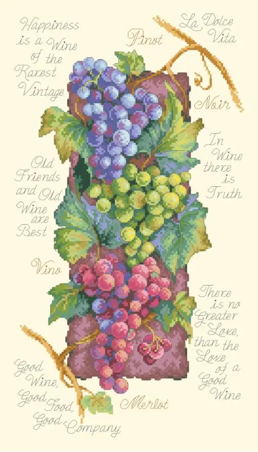 Grapes cross stitch package fruits with leaves 18ct 14ct light yellow cloth cotton thread embroidery DIY handmade needlework
Grapes cross stitch package fruits with leaves 18ct 14ct light yellow cloth cotton thread embroidery DIY handmade needlework