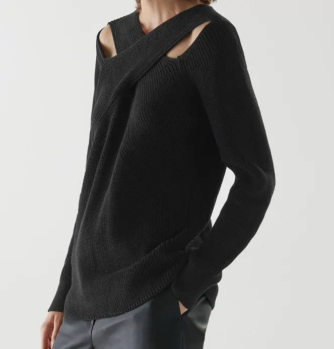 Women Sweater 2021 Autumn and Winter Black Cross Design Sense Hollow Cotton Pullover Niche Slim Sweater
Women Sweater 2021 Autumn and Winter Black Cross Design Sense Hollow Cotton Pullover Niche Slim Sweater