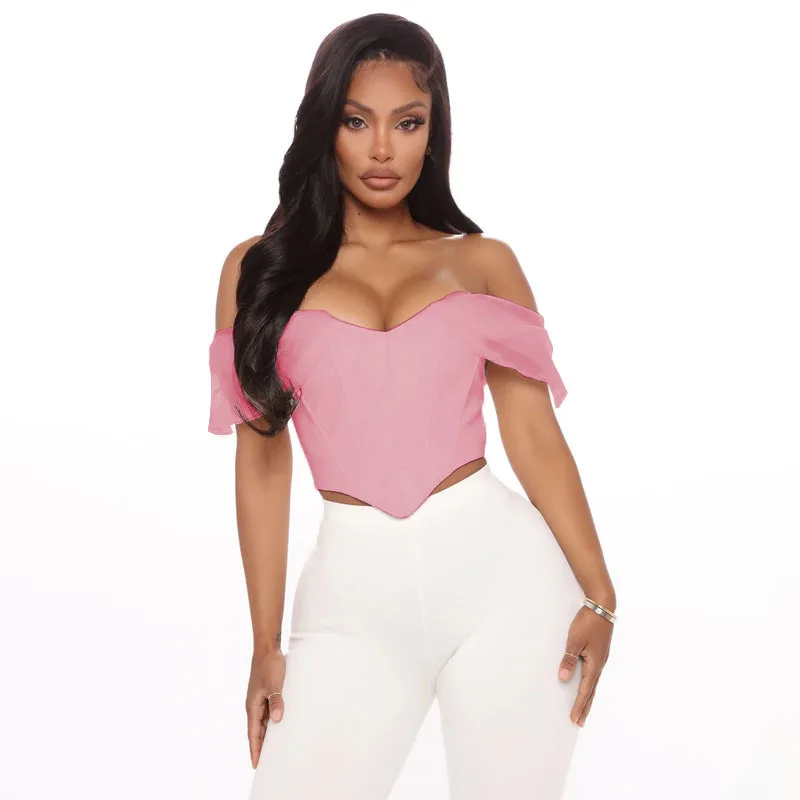 COIGARSAM Sexy Solid Shirt Womens tops New Summer Short Sleeve Slash neck Backless Mesh Zipper Women shirts Black White 2020
COIGARSAM Sexy Solid Shirt Womens tops New Summer Short Sleeve Slash neck Backless Mesh Zipper Women shirts Black White 2020