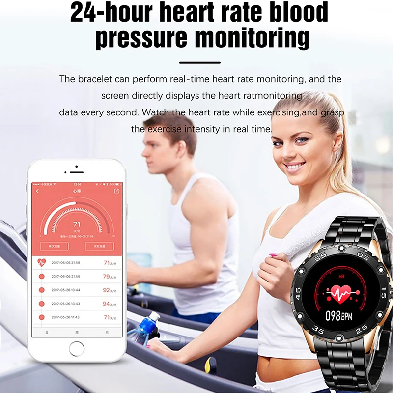 Смарт-часы LIGE мужские с монитором кровяного давления пульсометр фитнес-трекер