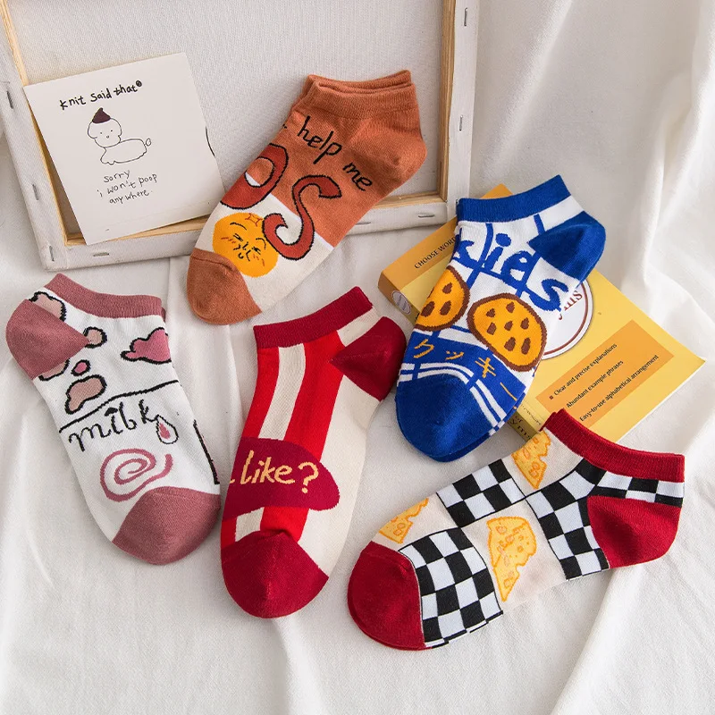 Мультяшные женские носки, носки с едой, геометрические милые забавные хлопковые носки-лодочки, удобные дышащие носки с низким вырезом и при...
Мультяшные женские носки, носки с едой, геометрические милые забавные хлопковые носки-лодочки, удобные дышащие носки с низким вырезом и при...