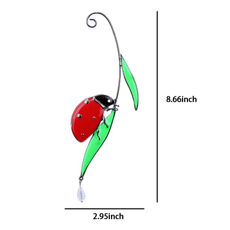 Cartoon Ladybug Leaves Window Hanging Pendant with Hook Enamel Metal Ornament Outdoor Spring Home Wall Decoration
Cartoon Ladybug Leaves Window Hanging Pendant with Hook Enamel Metal Ornament Outdoor Spring Home Wall Decoration