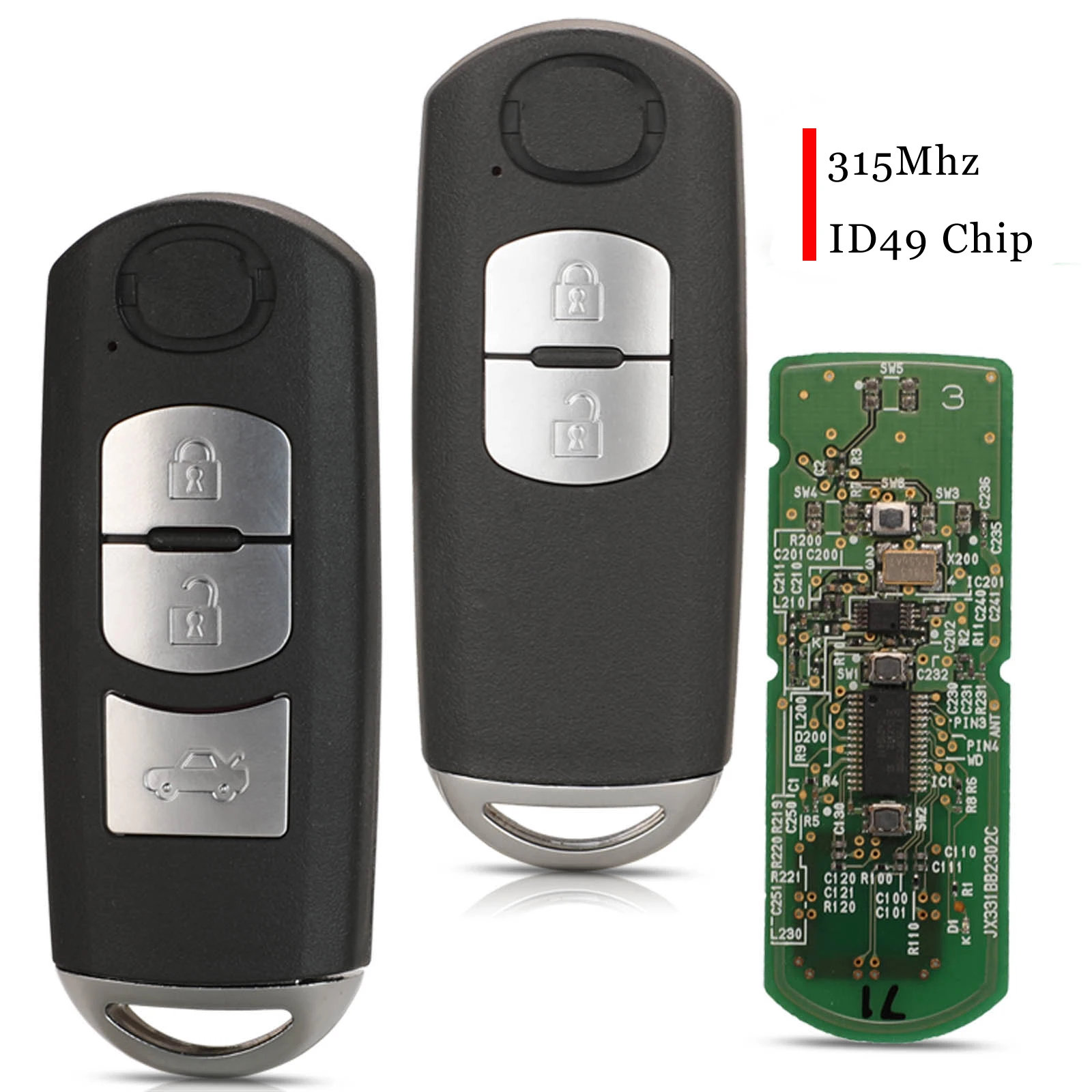 jingyuqin 5pcs 2/3 Buttons Smart Remote Car Key Fob 315Mhz ID49 For Mazda Cx-5 FCCID: WAZSKE13D01
jingyuqin 5pcs 2/3 Buttons Smart Remote Car Key Fob 315Mhz ID49 For Mazda Cx-5 FCCID: WAZSKE13D01