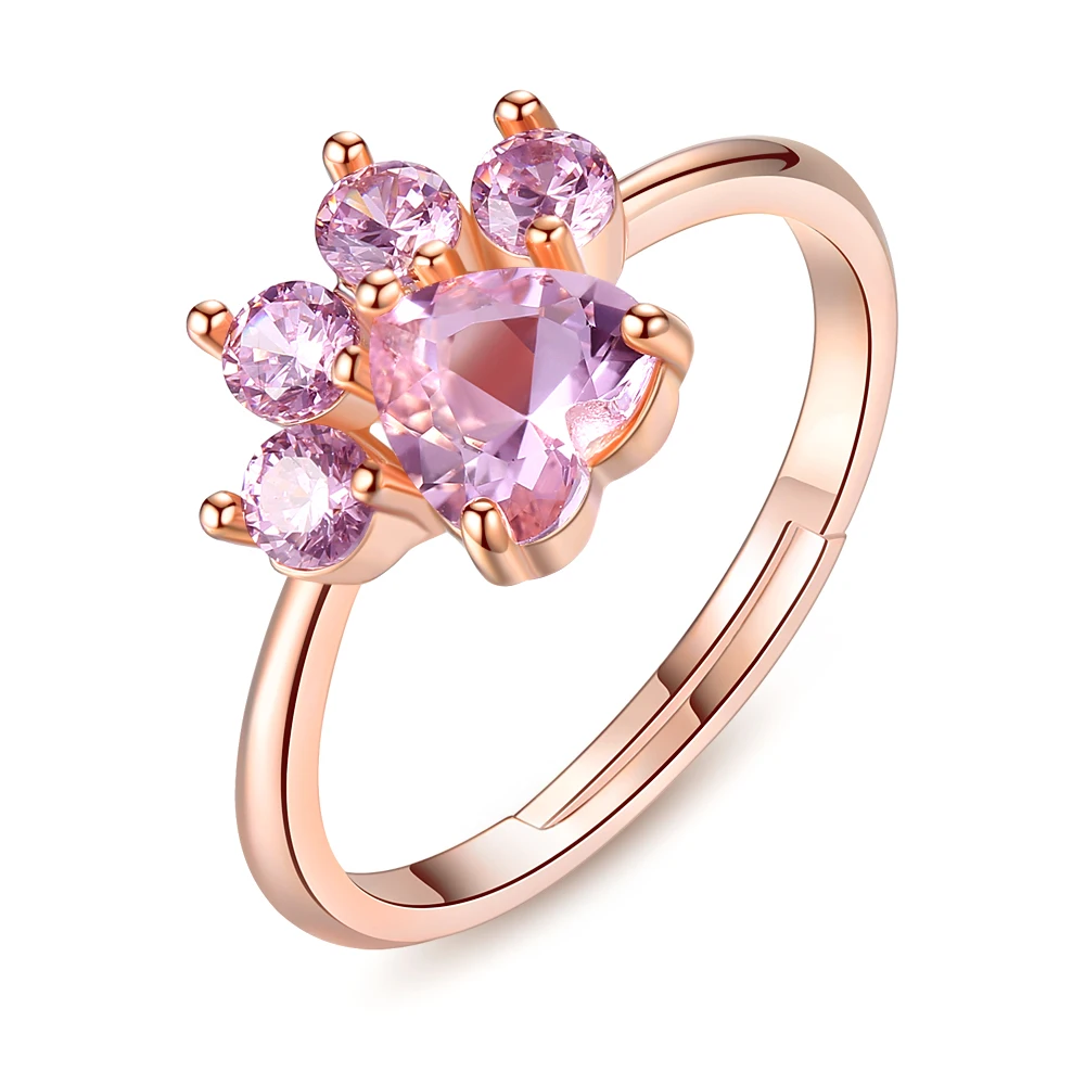 Beiver Cut Cat Dog Bear Paw Rose Gold Resizable Rings For Women Romantic Animal CZ Heart Wedding Rings
Beiver Cut Cat Dog Bear Paw Rose Gold Resizable Rings For Women Romantic Animal CZ Heart Wedding Rings