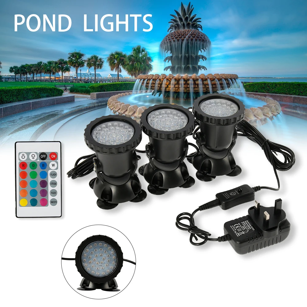 IP68 RGB 36LED Underwater Light Waterproof Diving Lamp Spot Light for Swimming Pool Fountains Pond Water Garden Aquarium
IP68 RGB 36LED Underwater Light Waterproof Diving Lamp Spot Light for Swimming Pool Fountains Pond Water Garden Aquarium