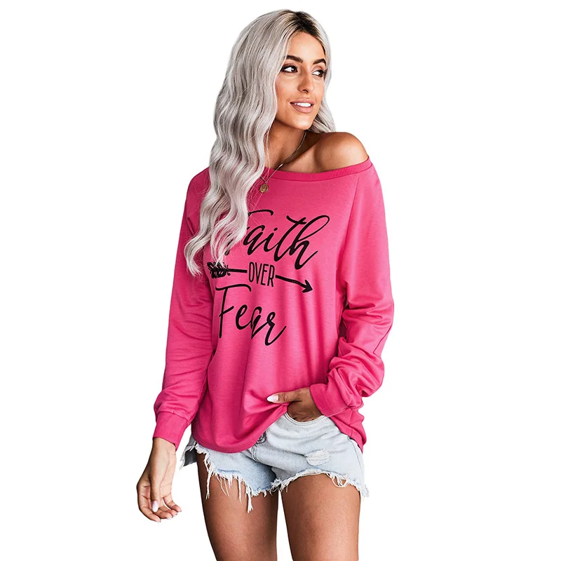 Women's Autumn Loose Casual Literal Printing Long Sleeve round Neck Women's Pullovers
Women's Autumn Loose Casual Literal Printing Long Sleeve round Neck Women's Pullovers