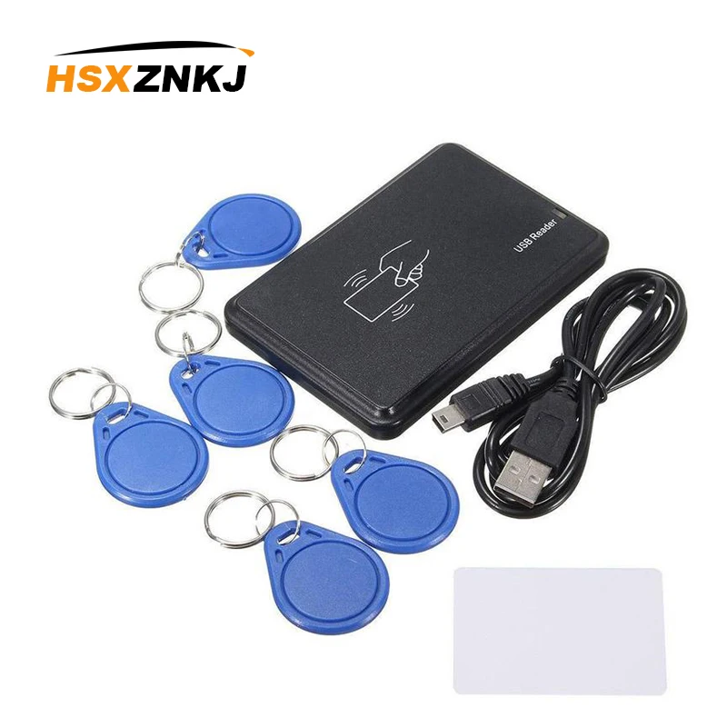 125 KHz RFID ID EM Card Reader Writer Copier with 5 EM4305 Key Tag + 1 T5577 Card for Access Control Home Safety
125 KHz RFID ID EM Card Reader Writer Copier with 5 EM4305 Key Tag + 1 T5577 Card for Access Control Home Safety