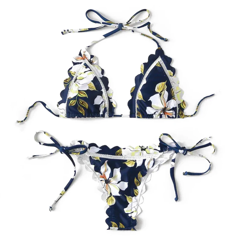 New swimwear flower lace up swimwear women sexy beach bikini two piece low waist printed fashion swimwear set
New swimwear flower lace up swimwear women sexy beach bikini two piece low waist printed fashion swimwear set