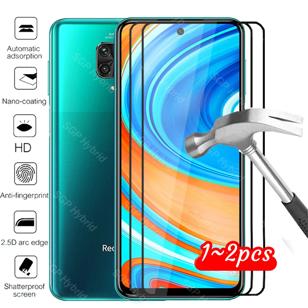 1 2 шт. защитное стекло на redmi note 9 pro Чехол для xiaomi не 9pro note9pro закаленное чехол xiomi