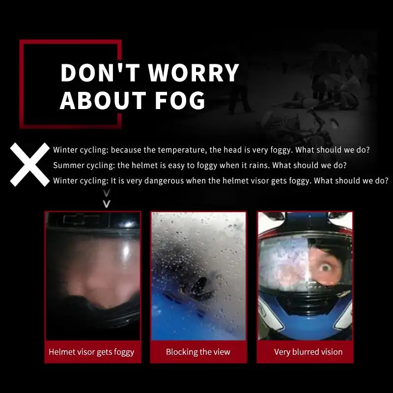 Motorcycle Helmet Anti Fog Waterproof Insert Film Full Helmet Lens Anti Fog Sticker
Motorcycle Helmet Anti Fog Waterproof Insert Film Full Helmet Lens Anti Fog Sticker