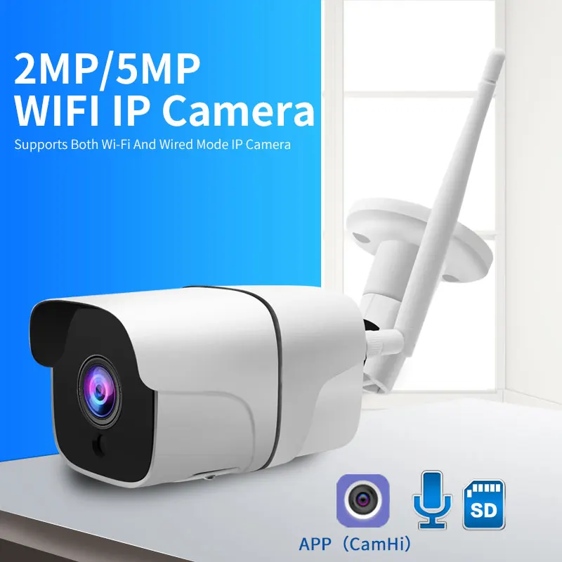 5MP IP Camera WIFI Wireless Outdoor Full Metal Waterproof Bullet Security Camera ONVIF 2-Way Audio Night Vision 20M
5MP IP Camera WIFI Wireless Outdoor Full Metal Waterproof Bullet Security Camera ONVIF 2-Way Audio Night Vision 20M