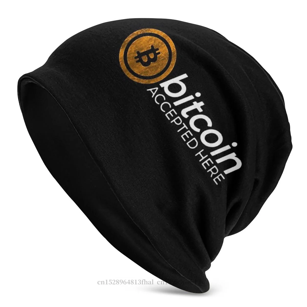 

Bitcoin Cryptocurrency Meme Winter Warm Beanie Hats Accepted Here Knit Hat Bonnet Hipster Skullies Beanies Caps Men Women's