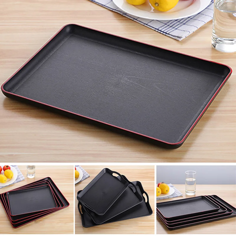 Serving Tray Rectangular Plastic Tray Food Serving Trays Anti-slip Scratch-resistant Storage Decoration In The Kitchen Bar
Serving Tray Rectangular Plastic Tray Food Serving Trays Anti-slip Scratch-resistant Storage Decoration In The Kitchen Bar