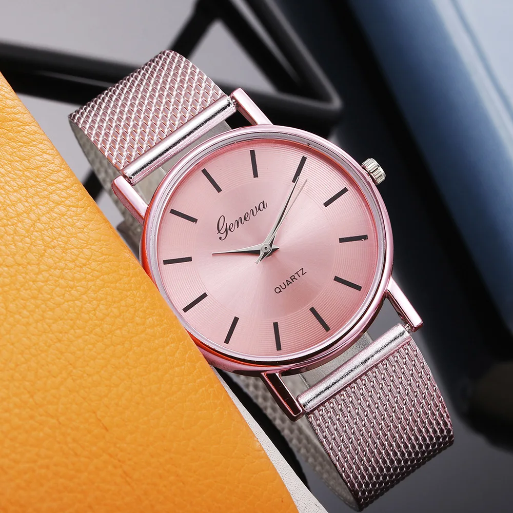 Лидер продаж ЖЕНЕВА для женщин повседневные силиконовый ремешок кварцевые часы