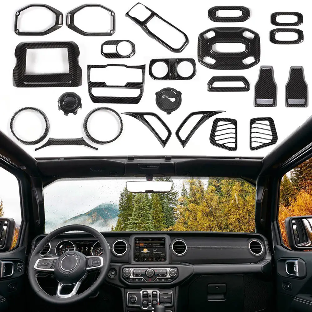Аксессуары для интерьера, 23 шт., декоративная накладка для 18 + Jeep Wrangler JL из углеродного волокна
Аксессуары для интерьера, 23 шт., декоративная накладка для 18 + Jeep Wrangler JL из углеродного волокна