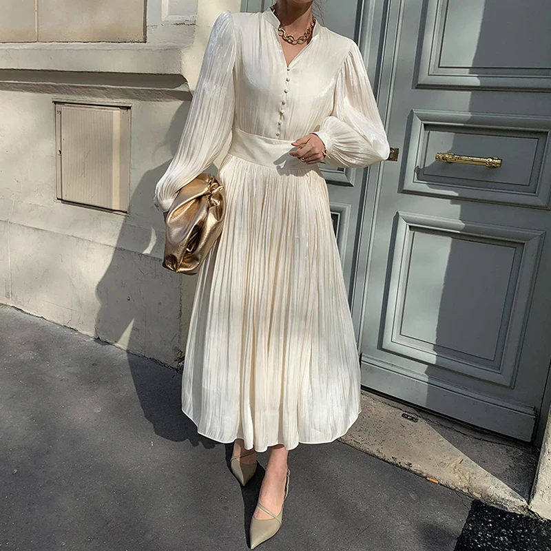 Long Sleeve Party Spring Runway Vintage Elegant Autumn Dress Luxury A-Line 2021 Boho High Waist Dresses for Women Solid White
Long Sleeve Party Spring Runway Vintage Elegant Autumn Dress Luxury A-Line 2021 Boho High Waist Dresses for Women Solid White