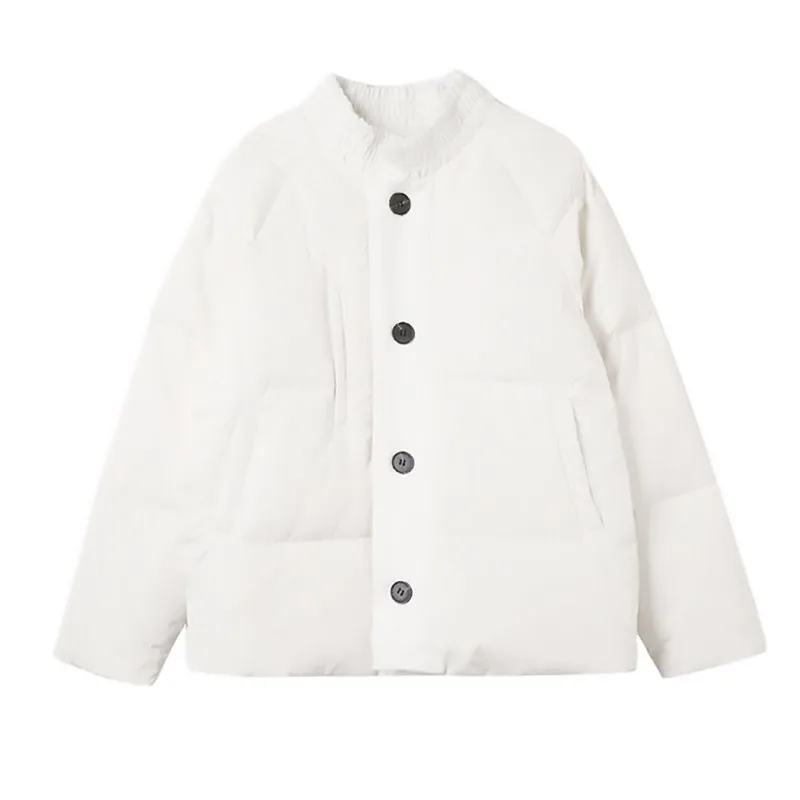Single Breasted Loose Warm Thick Solid 2021 Autumn Winter Stand Collar Long Sleeve White Duck Down Jacket Women Coat L299
Single Breasted Loose Warm Thick Solid 2021 Autumn Winter Stand Collar Long Sleeve White Duck Down Jacket Women Coat L299