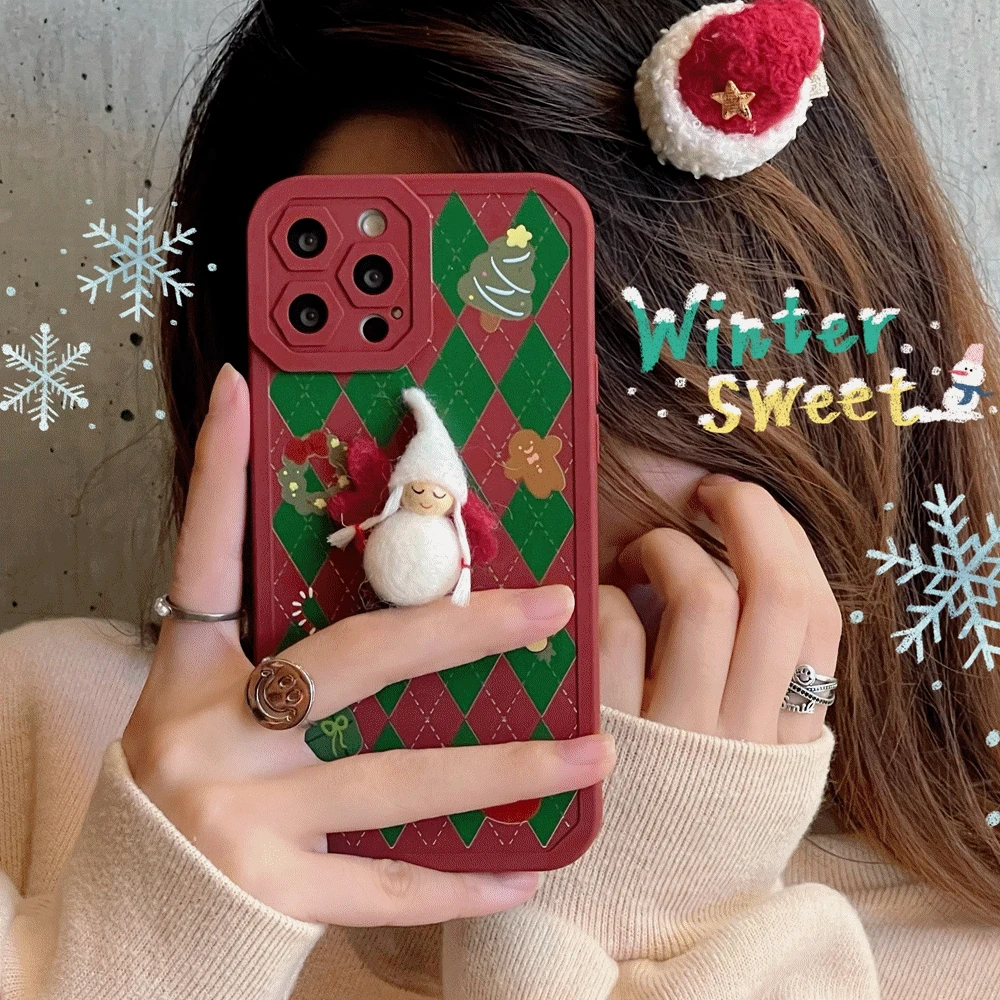 Cute Christmas Phone Cases For iphone 13 12 11 Pro Max XsMax X XR Back Cover Silicone Plaid Cover Winter Snowman Doll Women Gift
Cute Christmas Phone Cases For iphone 13 12 11 Pro Max XsMax X XR Back Cover Silicone Plaid Cover Winter Snowman Doll Women Gift